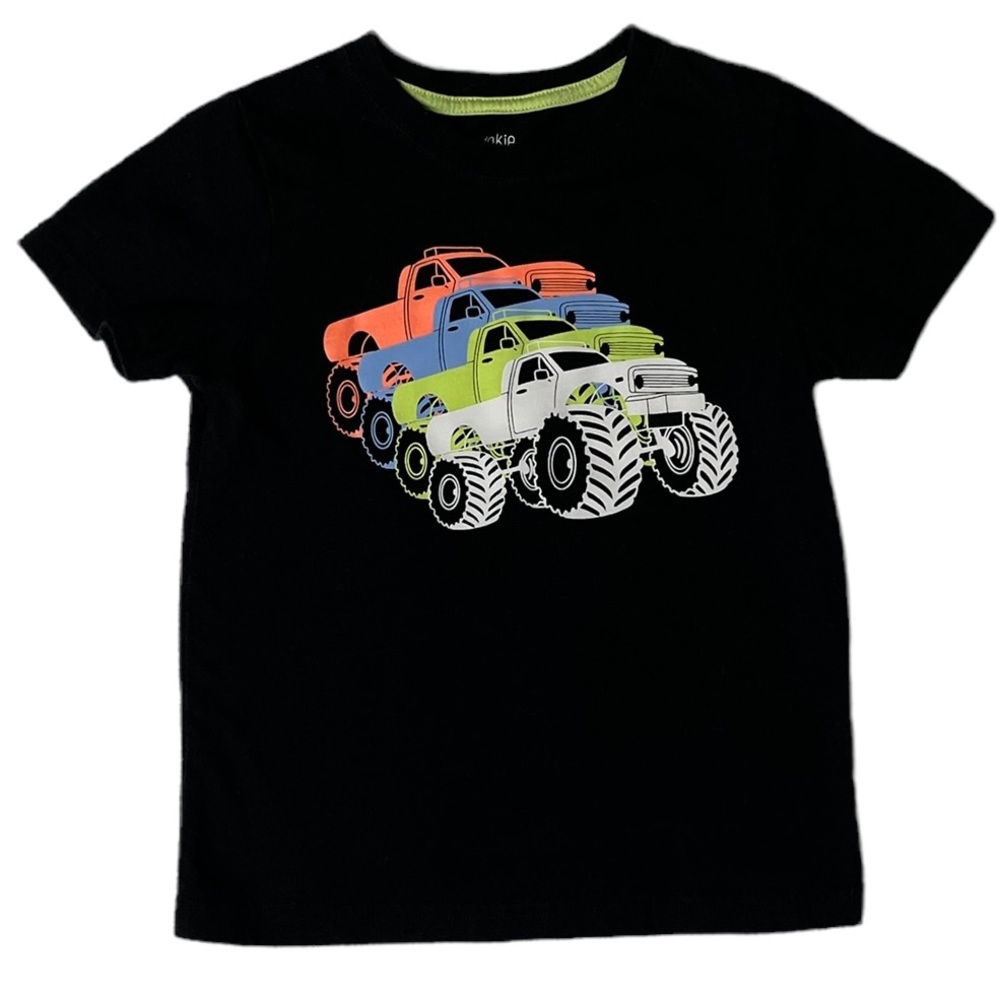 OKIE DOKIE Boys 4T Black Graphic Short Sleeve T-Shirt